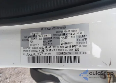 2016 Mazda Cx-5 Touring из США, поврежденный, VIN JM3KE2CY4G0618236